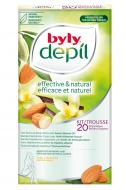 Воскові смужки Byly Waxing Strips для депіляції чутливої шкіри тіла з мигдалем та ваніллю 20 шт./уп.