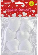 Набор заготовок из пенопласта Сердце 4 см 6 шт. MX62562 Maxi