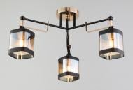 Люстра потолочная WunderLicht Cottage KK3525-43 3x60 Вт Е27 черный KK3525-43
