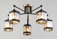 Люстра стельова WunderLicht Cottage KK3525-45 5x60 Вт Е27 чорний KK3525-45