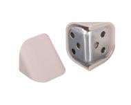 Крепление для полок DC уголок 33x27 мм металический двойной с накладкой кашемир упаковка 2 шт