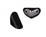 Крепление для полок DC уголок 19x27 мм металический одинарный с накладкой черный упаковка 2 шт