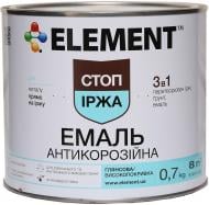 Емаль Element алкідна антикорозійна 3 в 1 Стоп іржа сірий глянець 0,7 кг