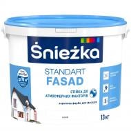 Фарба акрилова водоемульсійна Sniezka Standart Fasad мат білий 9,7 л 13 кг