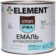 Емаль Element алкідна антикорозійна 3 в 1 Стоп іржа білий глянець 0,7 кг