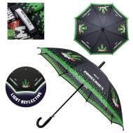 Зонт YES Minecraft со светоотражающим кантом и именной биркой черный 708487