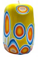 Свеча декоративная авторская ручной работы "Огненный столб"светлый White Rose