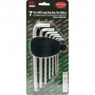 Набор шестигранных ключей Rock FORCE Г-образных длинных с шаром 7 предметов RF-5072LBS