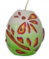 Свеча декоративная авторская ручной работы "Весеннее волшебство" желто-зеленая White Rose