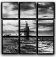 Картина модульная Флот 77x77 см Hotel Arizona HD 9-1020343855-WARS-30x30-B-W
