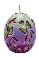 Свічка декоративна авторська ручної роботи "Весняна феєрія", фіолетово-м'ятна, 6*7 см White Rose