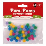 Набір помпонів кольорові 8 мм 955449 54 шт. Santi