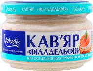 Ікра оселедця в сирному соусі Кав'яр Філадельфія з шматочками копч.лосося 160г Veladis