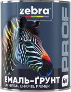 Емаль-грунт ZEBRA PROF 091P чорний мат 0,8 кг