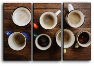 Картина модульная Кофейные чашки 84x56 см Hotel Arizona HD 3-12255843855-MUG-22x33-BROWN