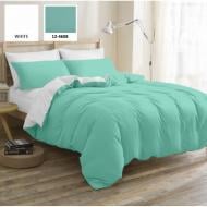 Комплект постельного белья Reliegos 18-0000+12-4608 Mikrosatin Premium 175х210 см ментоловый/белый MirSon