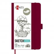 Скетчбук для графіки Santi 13х21 см 80 арк. сливовий (743363)