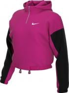 Джемпер Nike W NSW ICN CLSH HOODIE QZ MIX CZ8164-615 р. S малиновый