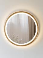 Зеркало со встроенной подсветкой Luxury Wood Perfection Slim LED ясень темный D550 мм