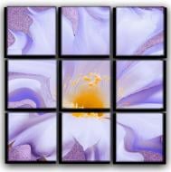 Картина модульная Цветы 77x77 см 9-1375643855-FLOR-30x30-PURPL