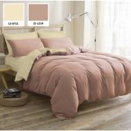 Комплект постельного белья Temisas 12-0712+15-1214 Mikrosatin Premium 143х210 см бежевый/пудровый MirSon