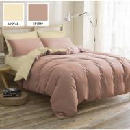 Комплект постельного белья Temisas 12-0712+15-1214 Mikrosatin Premium 220х240 см бежевый/пудровый MirSon