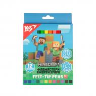 Фломастери 12 кольорів Minecraft амортизуючі 650582 YES