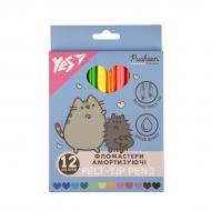 Фломастери 12 кольорів Pusheen амортизуючі 650581 YES