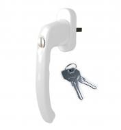 Ручка кнопка-ключ белая Ral 9016 WH 038/37 Antey