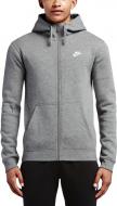 Джемпер Nike M NSW CLUB HOODIE FZ BB 804389-063 р. ST серый Джемпер Nike M NSW CLUB HOODIE FZ BB 804389-063 р. ST серый