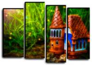 Картина модульная Волшебный замок 112x82 см Hotel Arizona HD 4-6302343859-FANT-32x44-GREEN