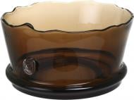 Ваза стеклянная Wrzesniak Glassworks Stamp 16 см коричневая 14-4698