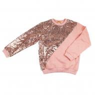 Свитшот для девочки Danaya с пайетками р.128 коралловый ШЯ19-52