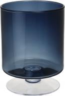 Подсвечник стеклянный Trophy 15х11,5 см синий Wrzesniak Glassworks