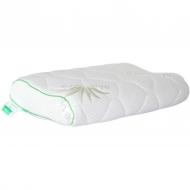 Подушка ортопедическая №7058 Elite Green nature Alberto Memory foam MirSon 49x32x10,5 см белый с рисунком