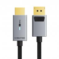 Кабель CableTime DisplayPort (M) - HDMI (M), 4K/60Hz 3 м blackgrey (CA915330)