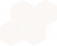 Плитка Konskie group Java Hexagon White Glossy Mosaic 21х26