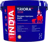 Краска акриловая структурная Triora India мат белый 5 кг