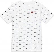 Футболка Nike B NSW TEE SWOOSH AOP DC7530-100 р.L білий