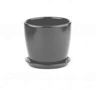 Горщик для квітів кераміка овальний темно-сірий 0,5 л Eterna (801-10)