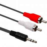 Кабель PowerPlant 3.5 мм (M) - 2xRCA (M) 2,5 м black (CA914326)
