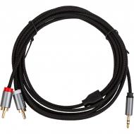 Кабель CableTime 3.5мм - 2x RCA 3 м black (CA914067) Кабель CableTime 3.5мм - 2x RCA 3 м black (CA914067)