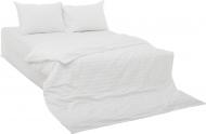 Комплект постельного белья Сатин страйп евро 220х240 белый Ярослав