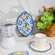 Подставка под горячее Flamberg Lemon bloom 21,5x15 см керамика Подставка под горячее Flamberg Lemon bloom 21,5x15 см керамика