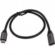 Кабель гибкий CableTime USB 3.0 Type-C (M) - USB Type-C (F), 5Gbps, 60W, 4K/60Hz 0,5 м black (CA913664)