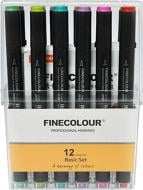 Набор маркеров текстовых FINECOLOUR Brush Basic SET 12 цветов EF103-TB12 разноцветный 