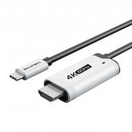Кабель CableTime USB Type-C (M) - HDMI (M) PD100W 2 м blackgrey (CA915798)