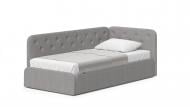 Кровать с подъемным механизмом SOFALINO Totti Veloro Arden 10 (ткань под заказ) 120x200 см серый Кровать с подъемным механизмом SOFALINO Totti Veloro Arden 10 (ткань под заказ) 120x200 см серый