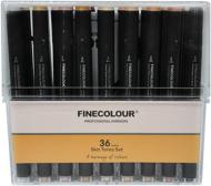 Набір двосторонніх маркерів FINECOLOUR Brush Skin SET 36 кольорів EF103-FS36 різнокольоровий