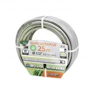 Шланг для полива Claber 1/2" 25 м Silver Green Plus серый с салатовой полосой 82711